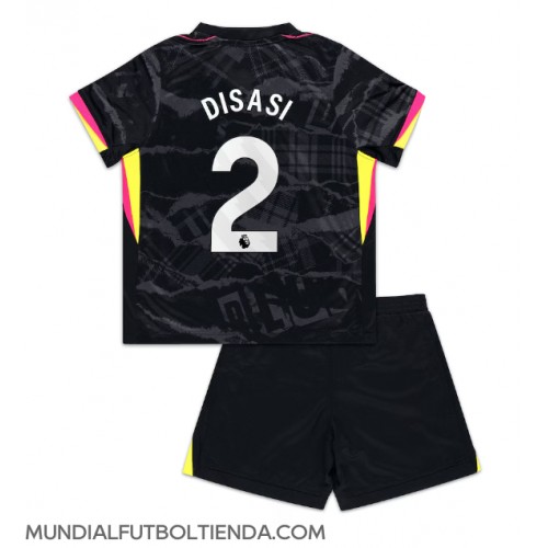 Camiseta Chelsea Axel Disasi #2 Tercera Equipación Replica 2024-25 para niños mangas cortas (+ Pantalones cortos)